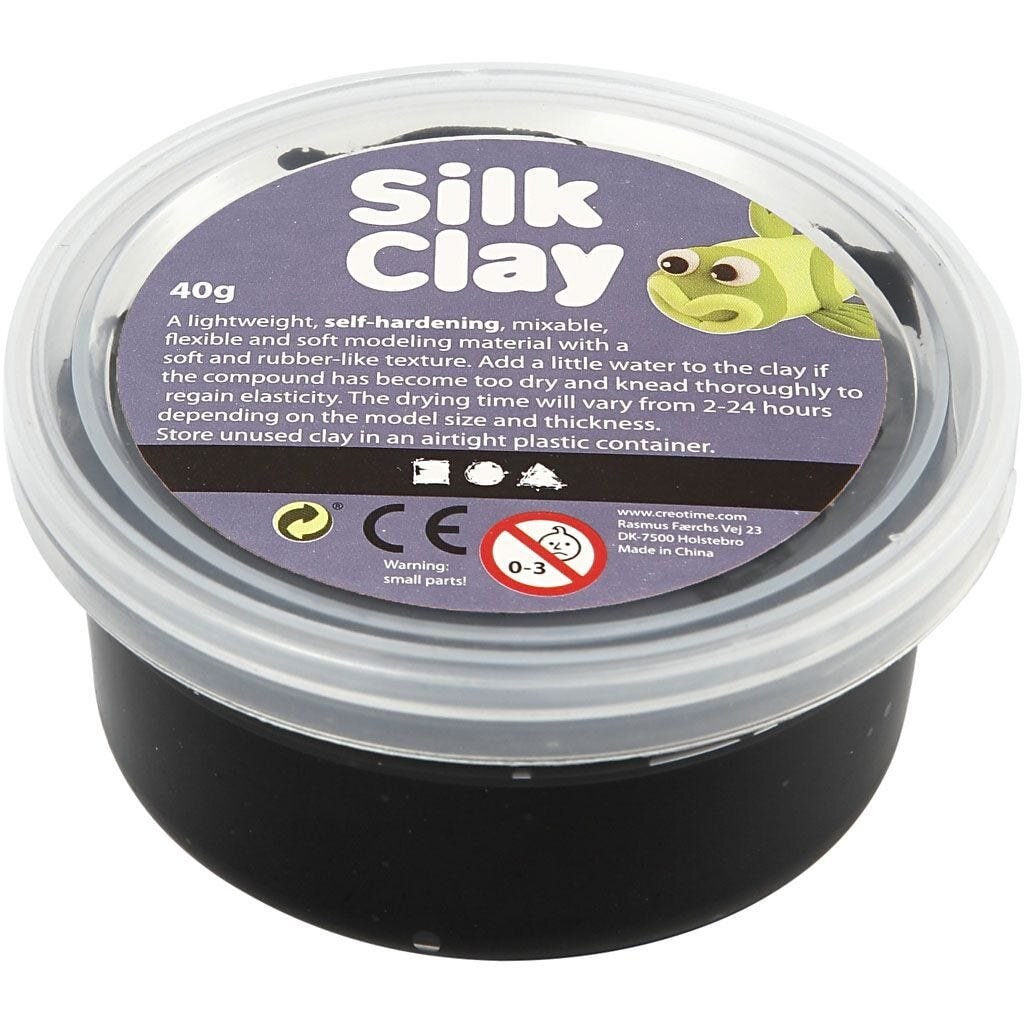 Silk Clay® - Sort, 40 gram