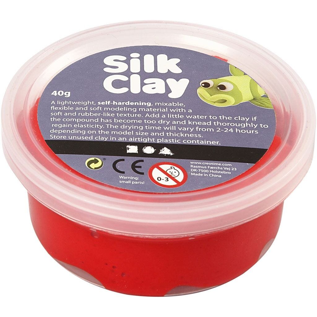 Silk Clay® - Rød, 40 gram