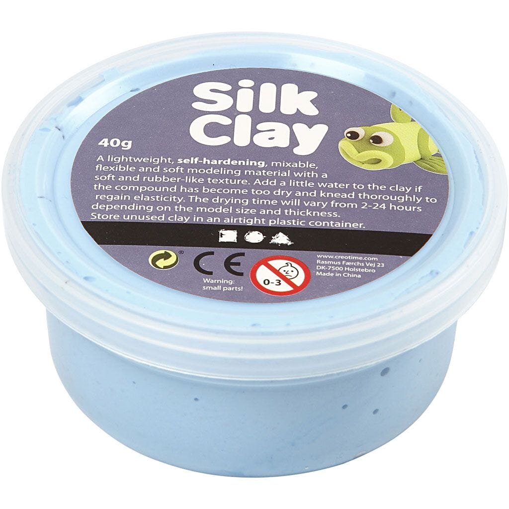 Silk Clay® - Lyseblå, 40 gram