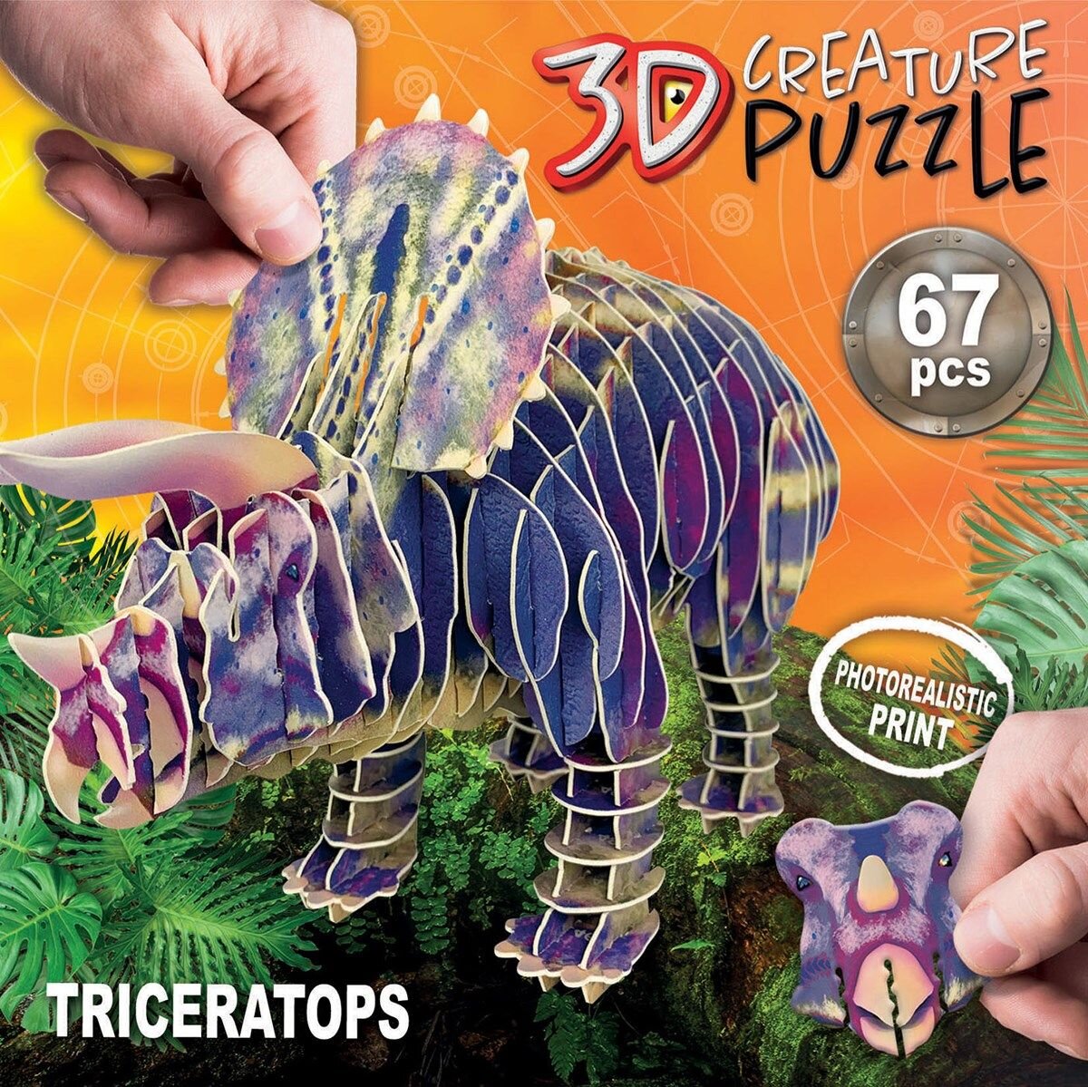 Educa 3D-puslespil - Triceratops 67 brikker