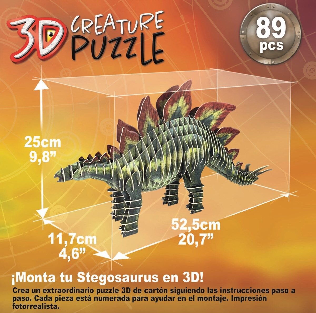 Educa 3D Puzzle - Stegosaurus 89 brikker