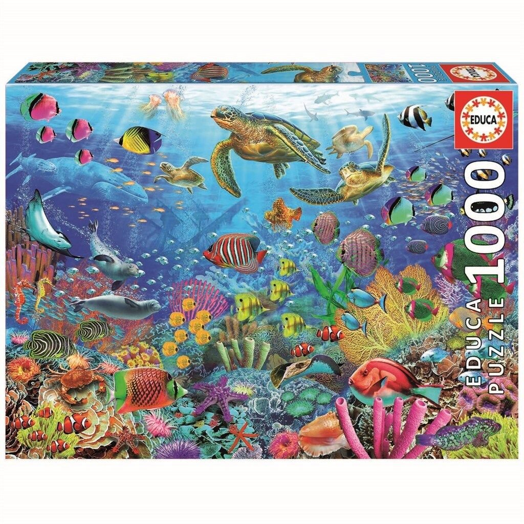 Educa Puslespil - Tropical Fantasy Turtles 1000 brikker