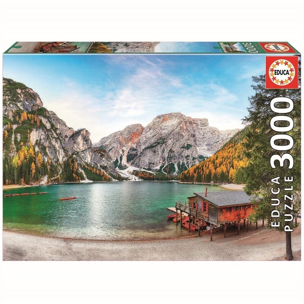 Educa Puslespil - Braies Lake at Autumn 3000 brikker