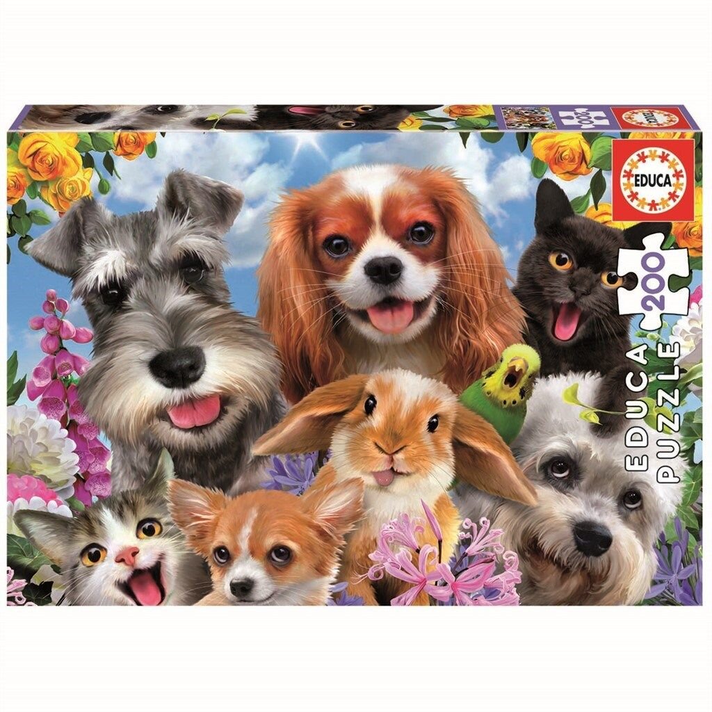 Educa Puslespil - Selfie Pet Parade 200 brikker