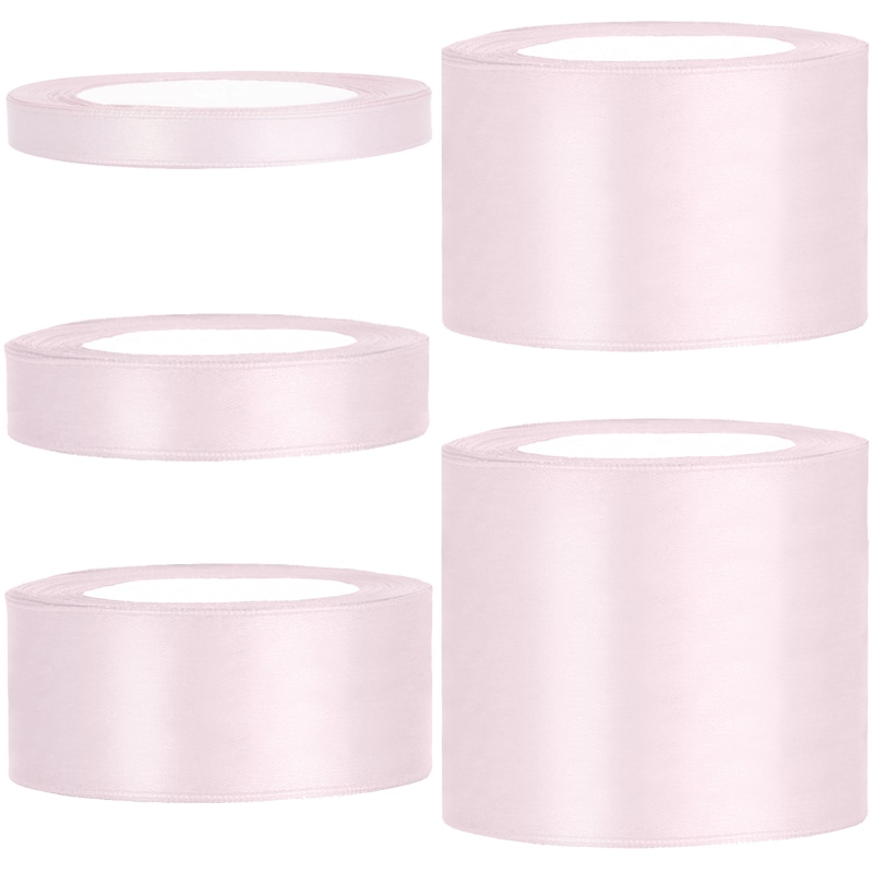 Satinbånd, Lyserød 25 meter