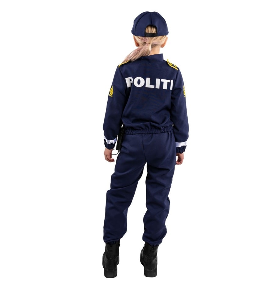 Dansk Politi Kostume Børn 3-8 år