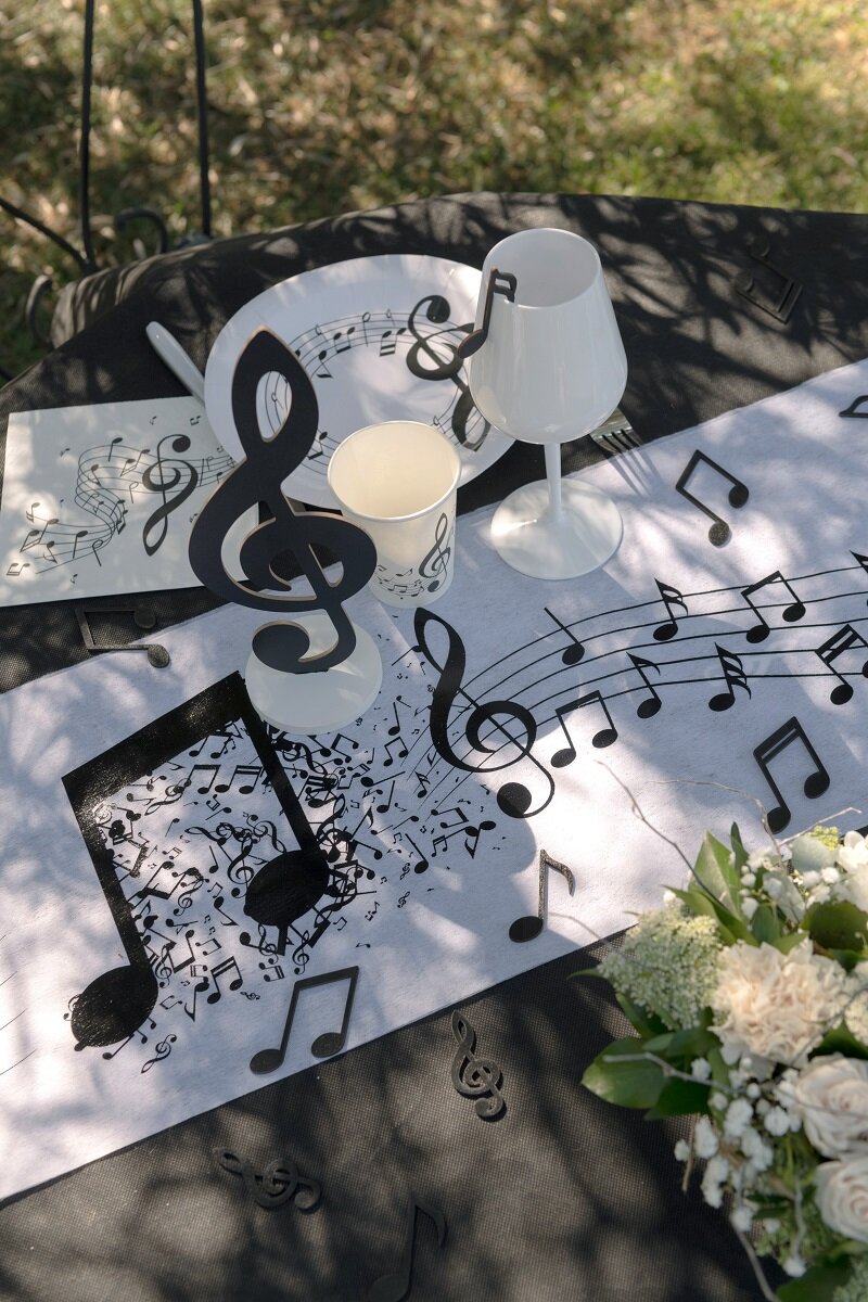 Musiknot - Bordløber 5 meter