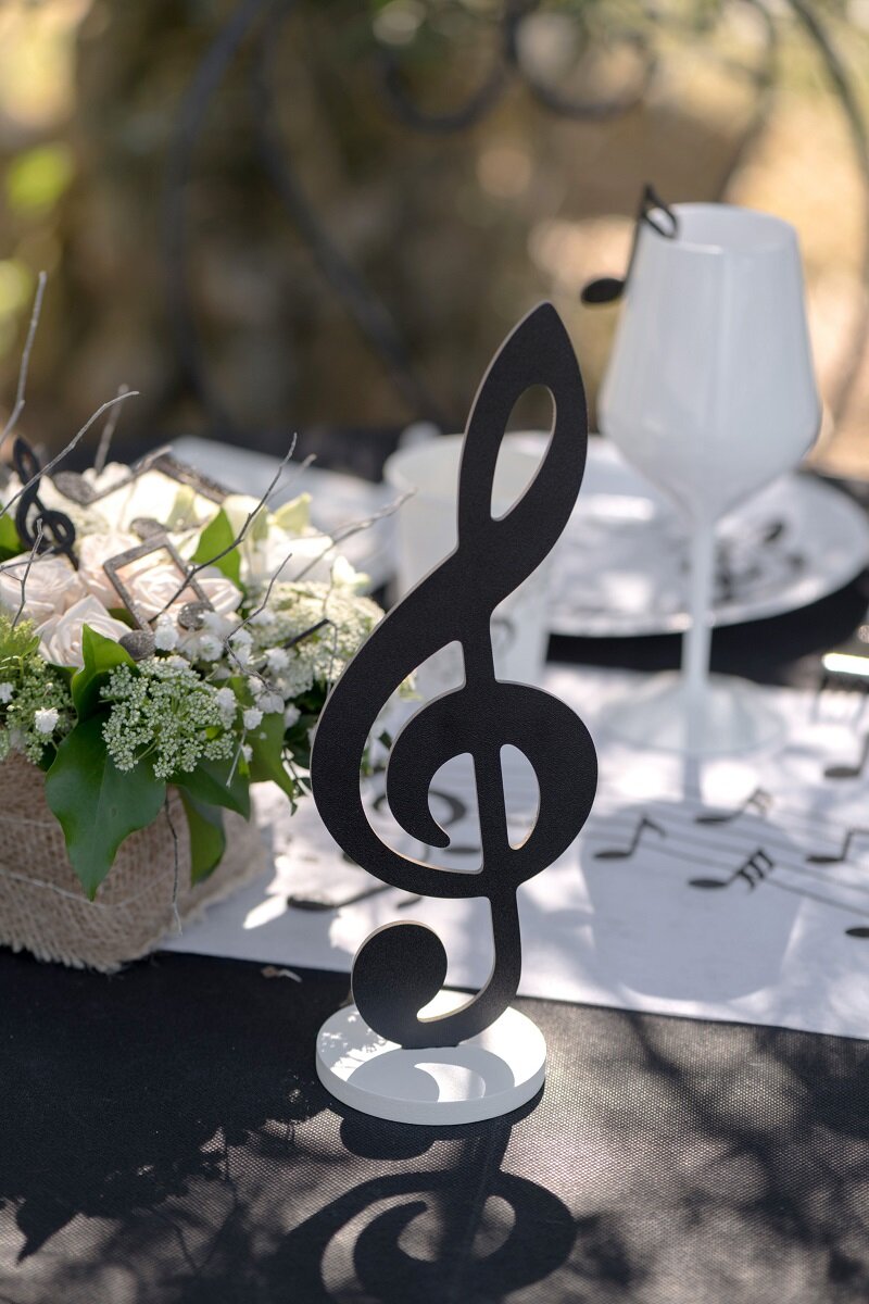 Musiknot - Borddekoration 27 cm