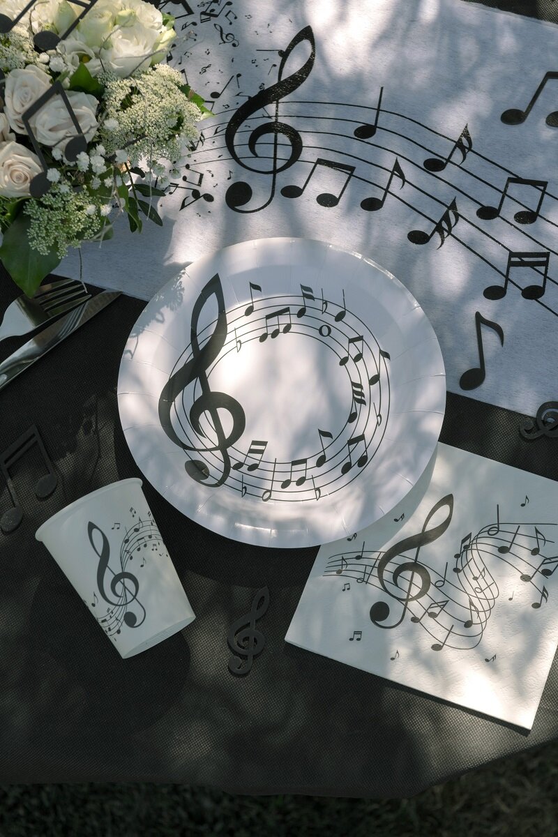 Musiknot - Tallerkener 10 stk