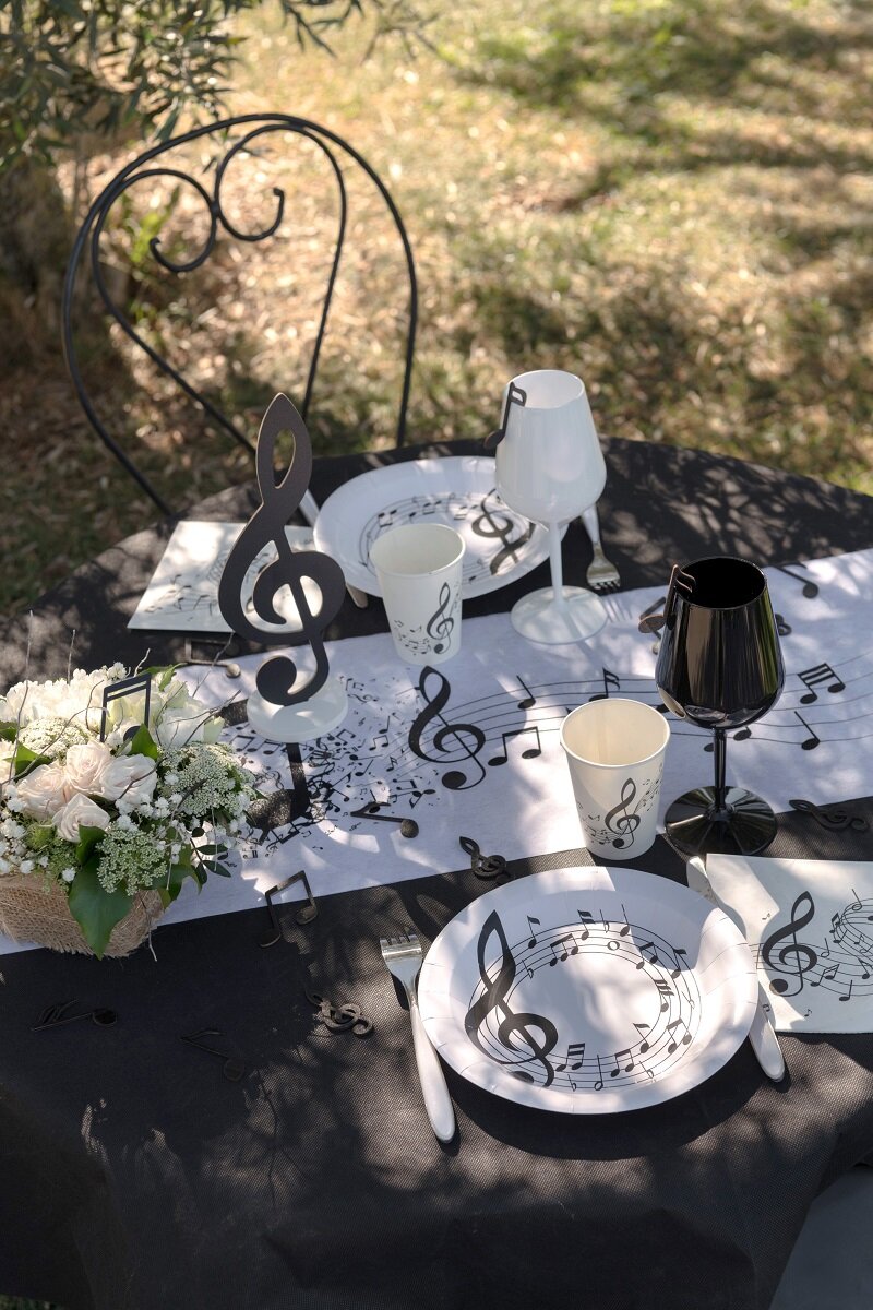 Musiknot - Tallerkener 10 stk