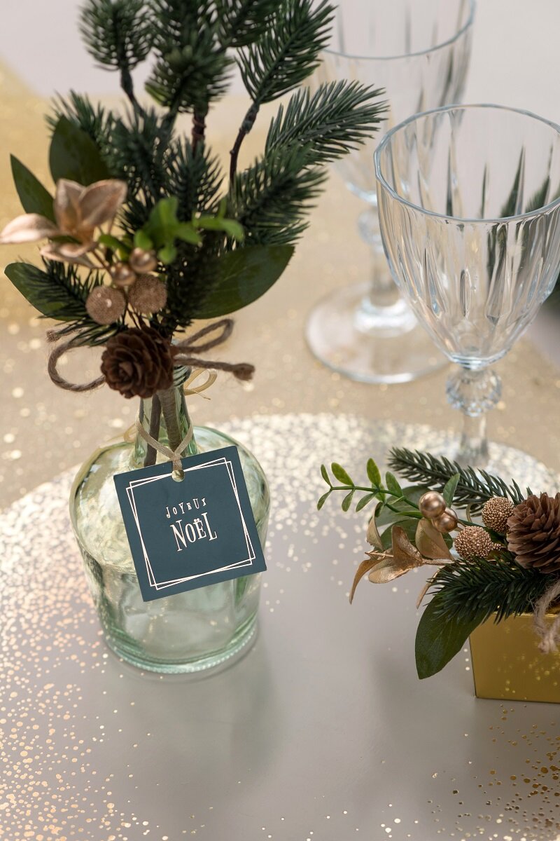 Eukalyptusgrønne glasvaser 14 cm 12 stk