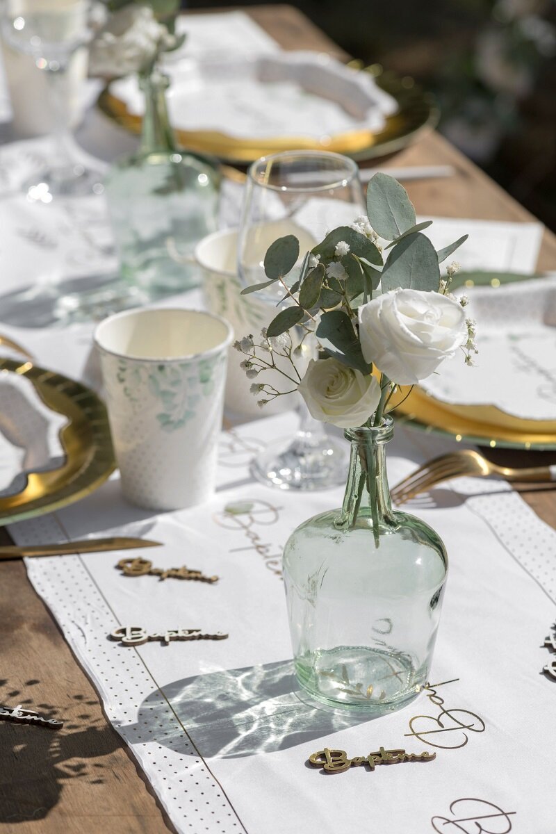 Eukalyptusgrønne glasvaser 14 cm 12 stk