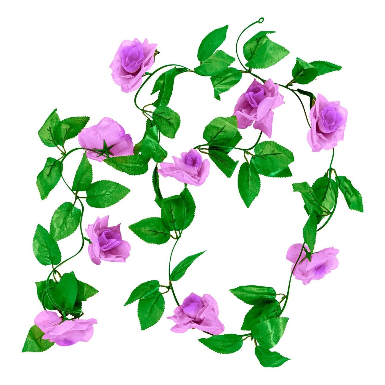 Blomsterguirlande - Lilla roser 2 meter