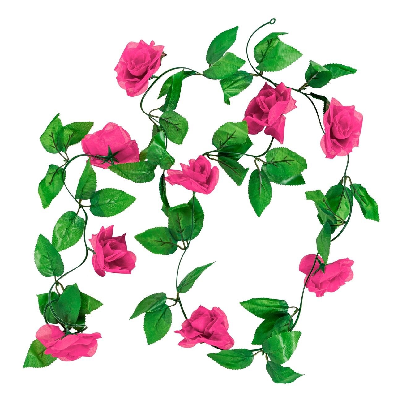 Blomsterguirlande - Pink roser 2 meter