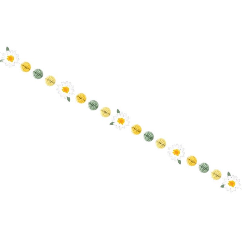 Sweet Daisy - Guirlande af pap med blomster