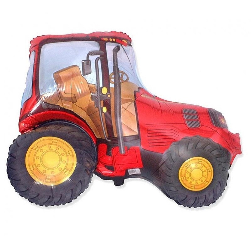 Folieballon - Traktor Rød 96 x 76 cm