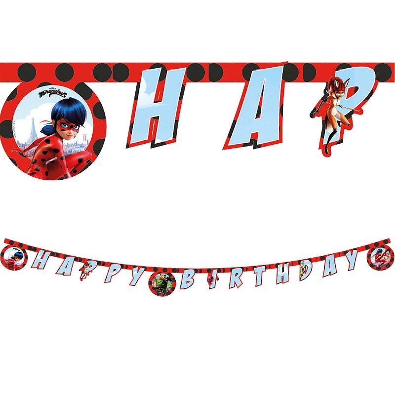 Miraculous Ladybug - Guirlande Happy Birthday