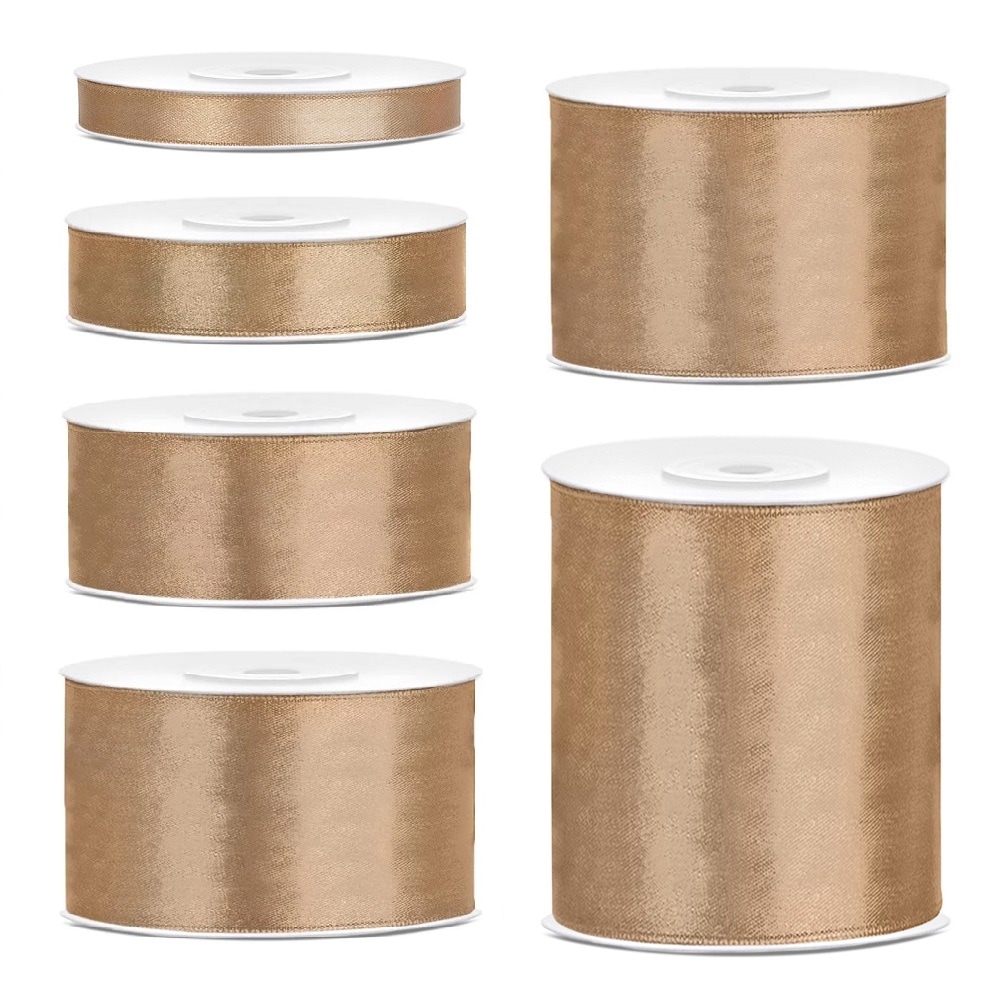 Satinbånd, Guld 25 meter