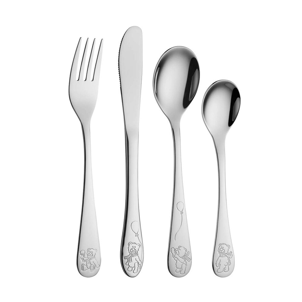 Dåbsgave Teddybjørn - Bestiksæt med Bamse