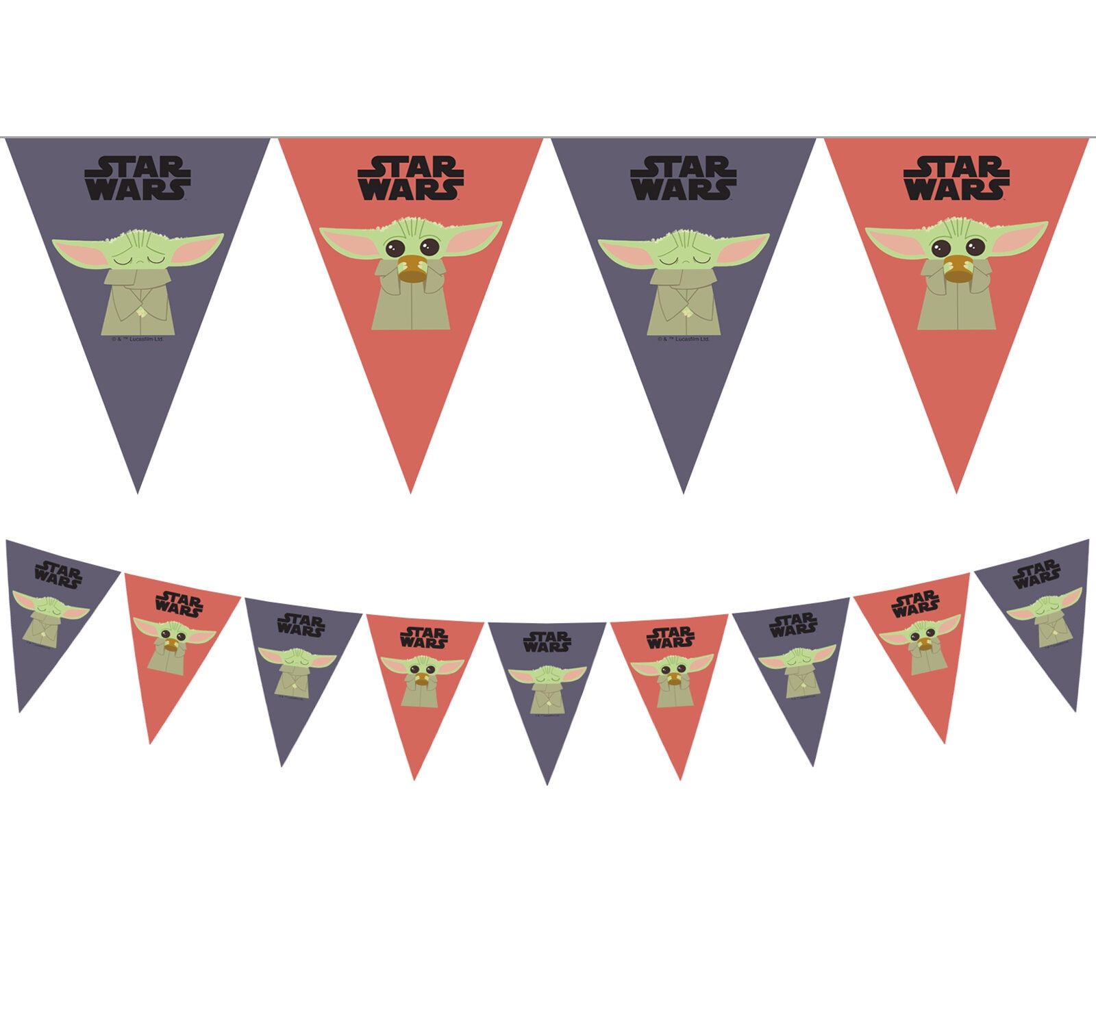 Star Wars Mandalorian - Flagguirlande 230 cm