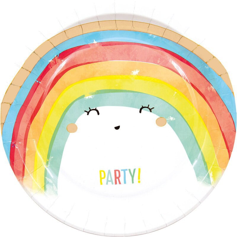 Rainbow Party - Tallerkner 8 stk