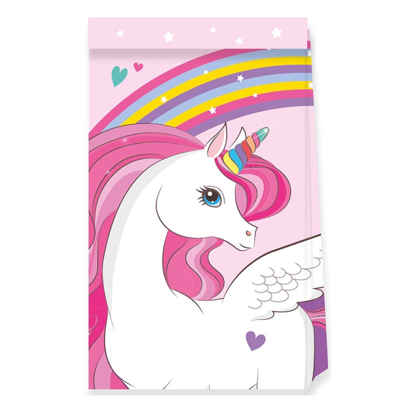 Unicorn Rainbow - Slikposer af papir 4 stk