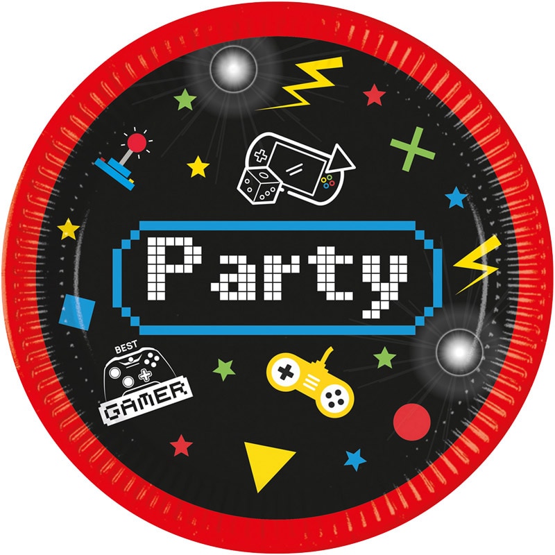 Gamers Party - Tallerkner 8 stk