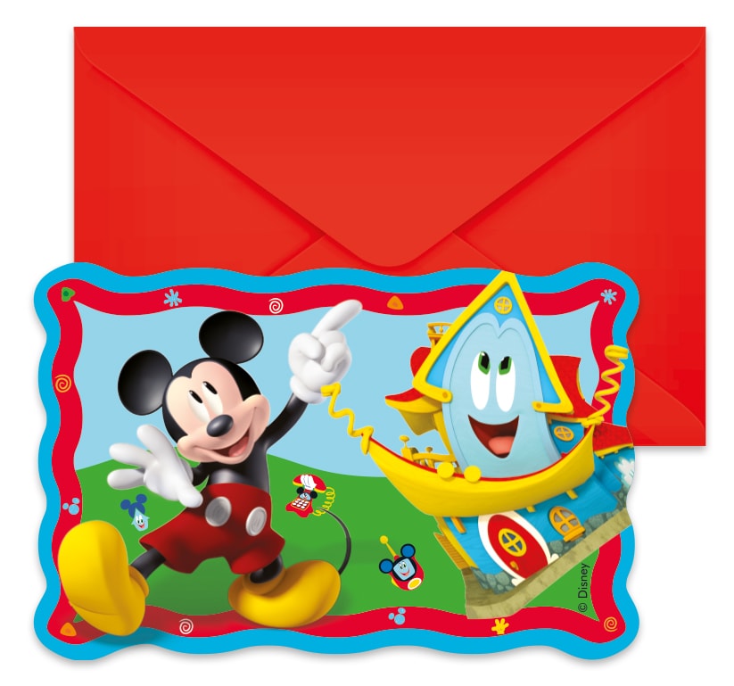 Mickey Mouse - Invitationer 6 stk
