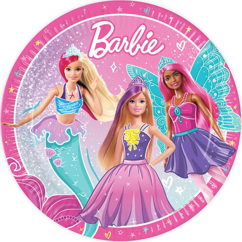 Barbie - Tallerkner 8 stk