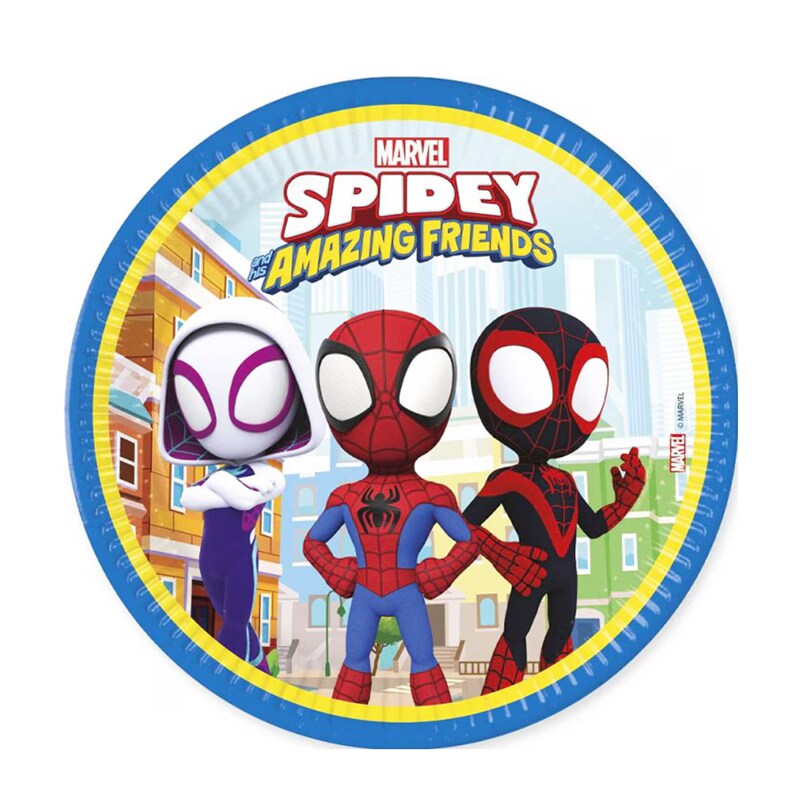 Spidey And His Amazing Friends - Tallerkener 8 stk (20 cm)