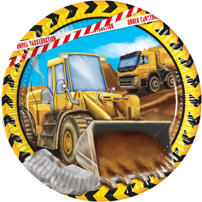 Byggeplads - Tallerkener 8 stk