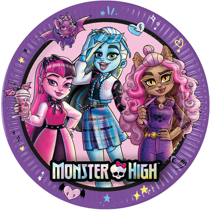 Monster High - Tallerkner 8 stk