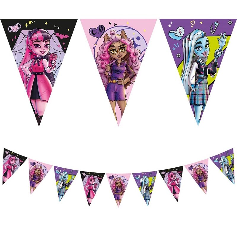 Monster High - Flagguirlande i pap 230 cm