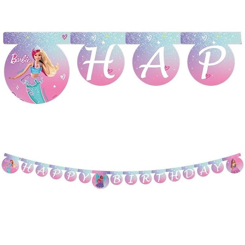 Barbie - Guirlande Happy Birthday
