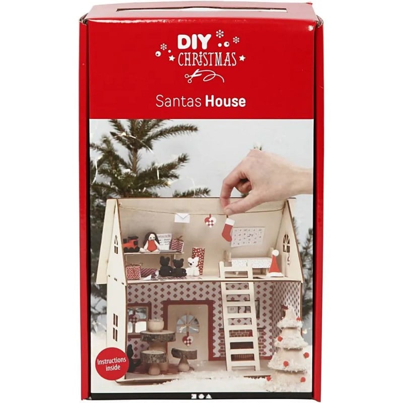 DIY Julemandens verden - Hus med tilbehør