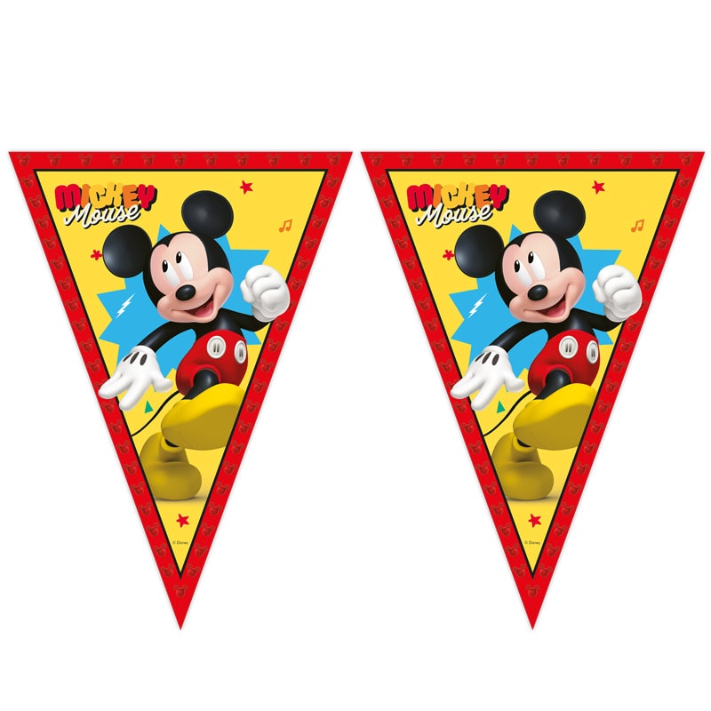 Mickey Mouse - Flagguirlande af papir 230 cm