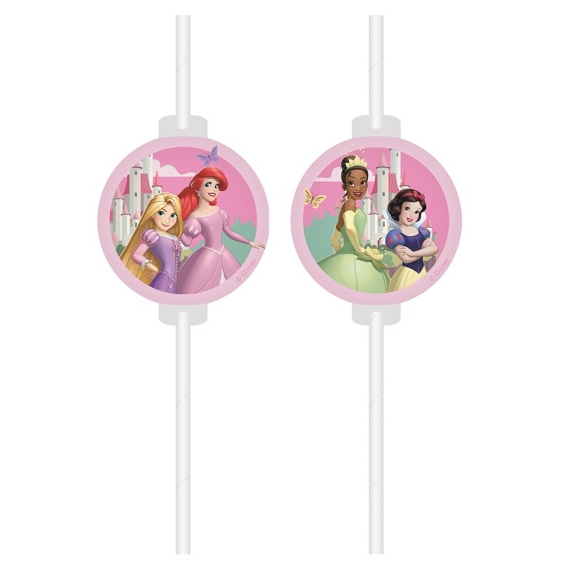 Disney Prinsesser Papsugerør 4 stk