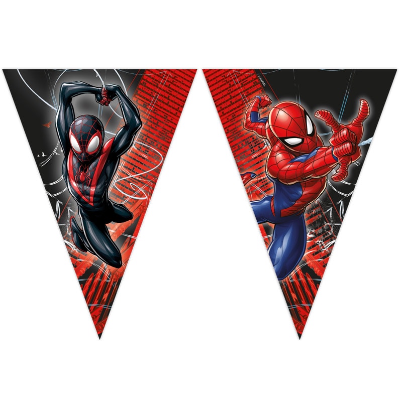 Spiderman - Flagguirlande af papir 230 cm