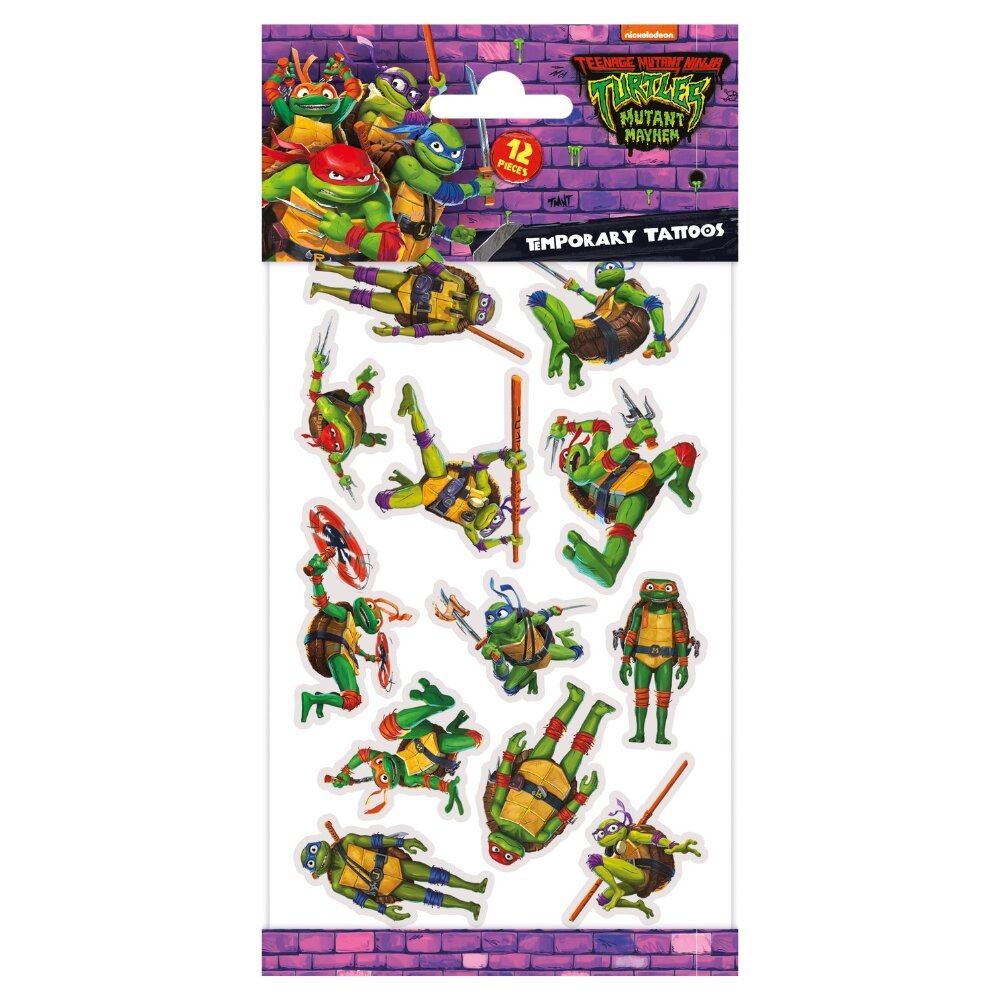 Ninja Turtles Tatoveringer 12 stk