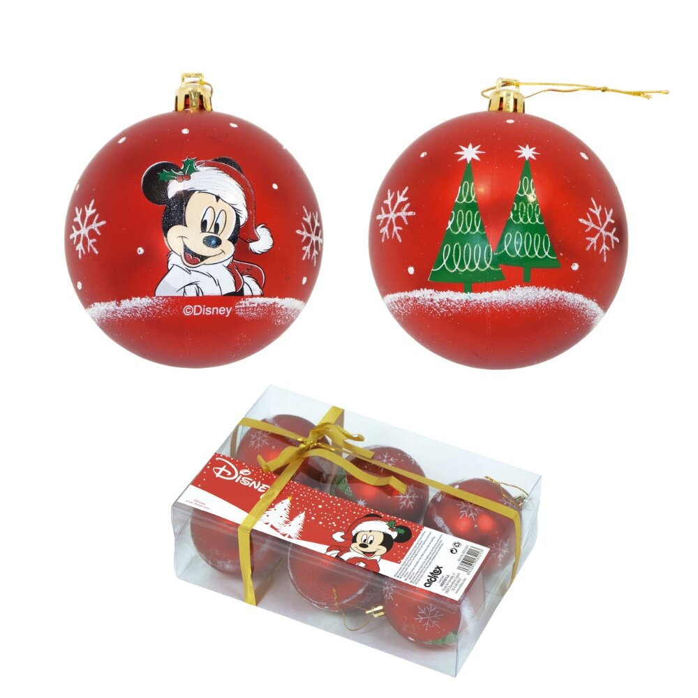 Julekugler Mickey Mouse 6 stk