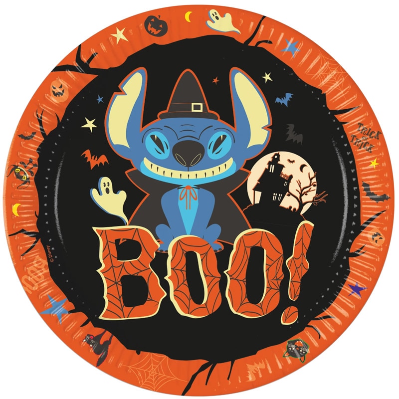 Lilo & Stitch Halloween - Paptallerkener 8 stk