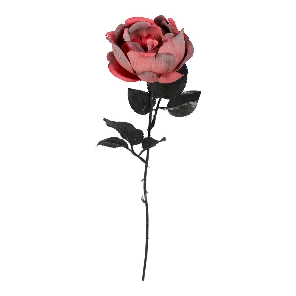 Halloweendekoration Rød Vintage Rose 44 cm