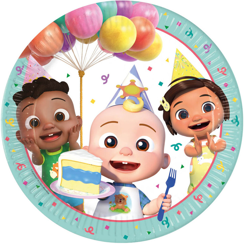 Cocomelon - Tallerkener 23 cm, 8 stk