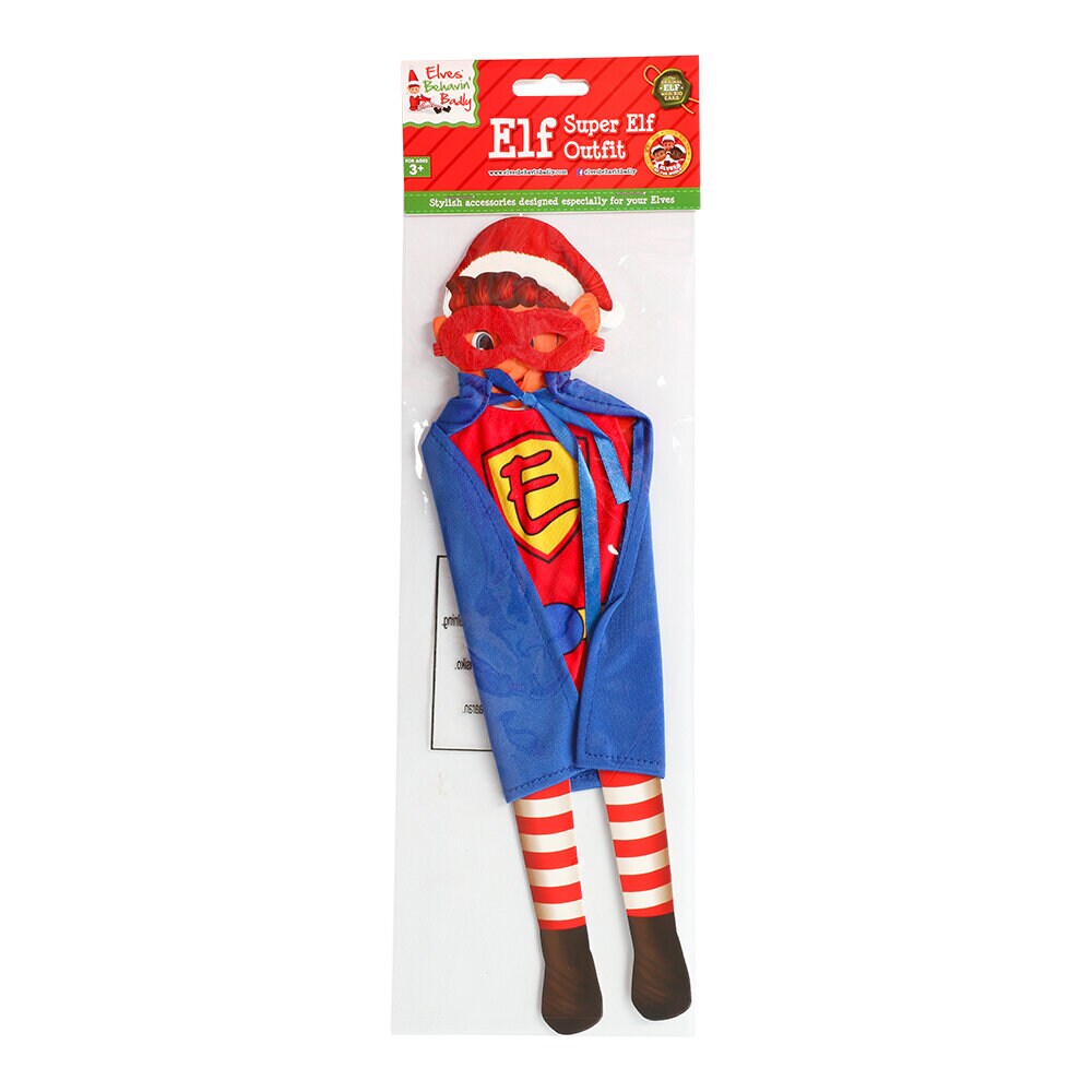 Superheltekostume til nissedukke 30 cm