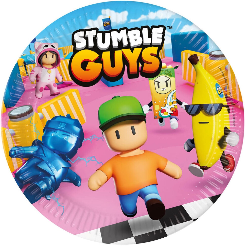 Stumble Guys - Tallerkener 23 cm, 8 stk