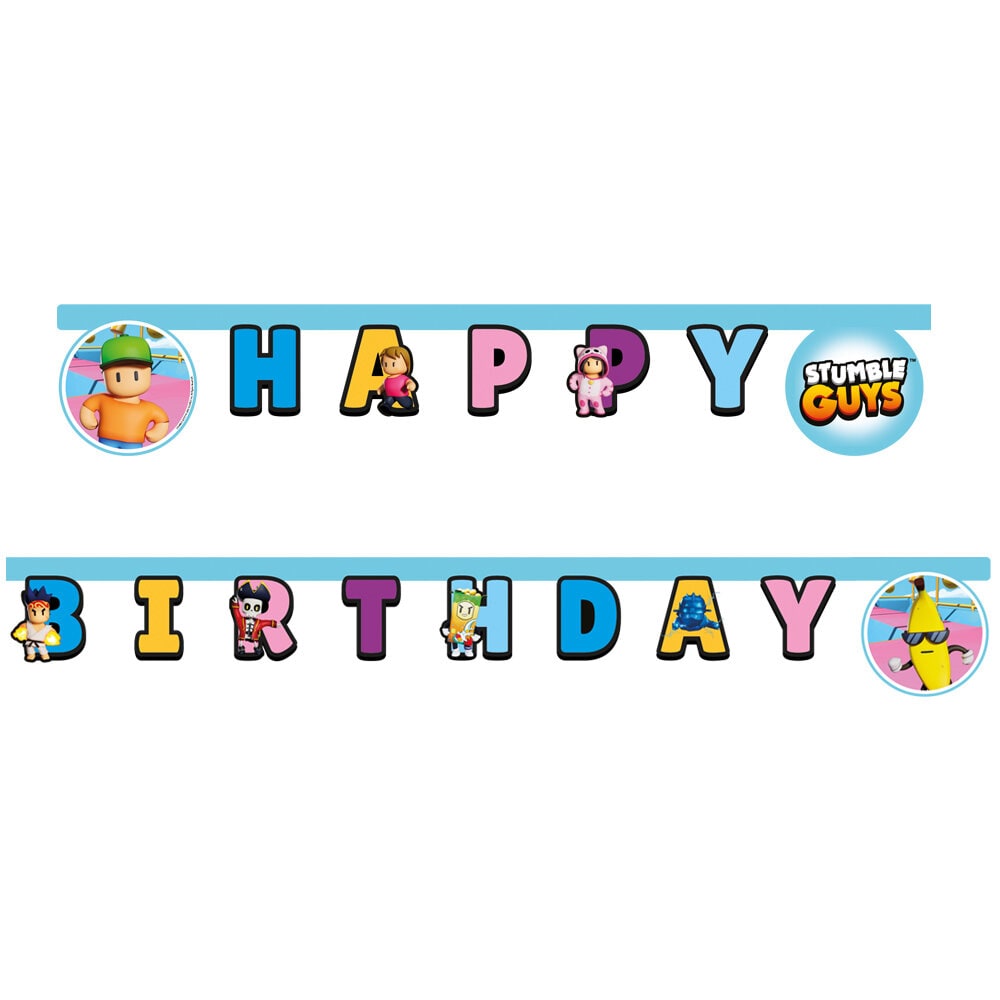 Stumble Guys - Guirlande Happy Birthday