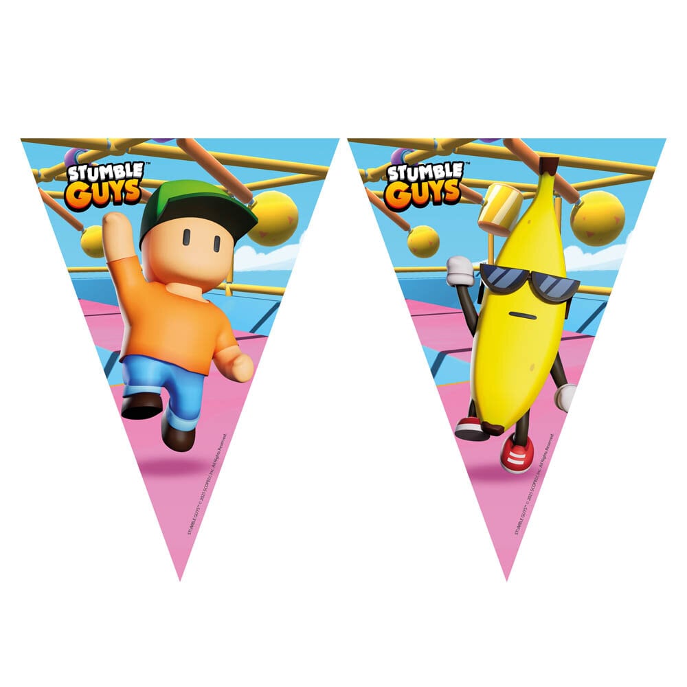 Stumble Guys - Flagguirlande af papir 230 cm