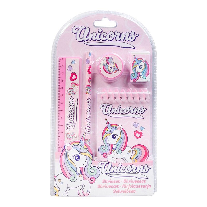 Enhjørning Skolesæt med 5 dele
