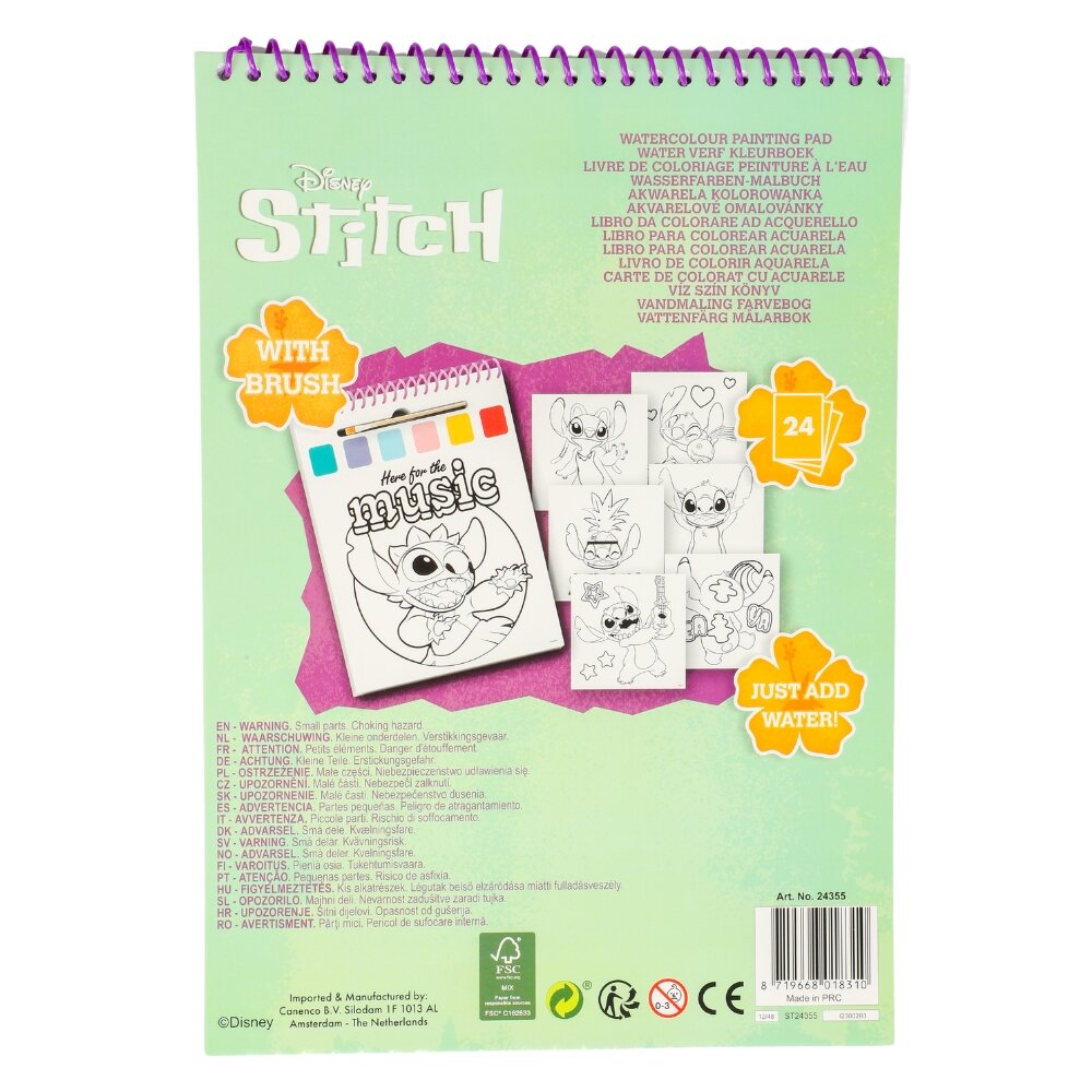 Stitch Malebog med vandfarver