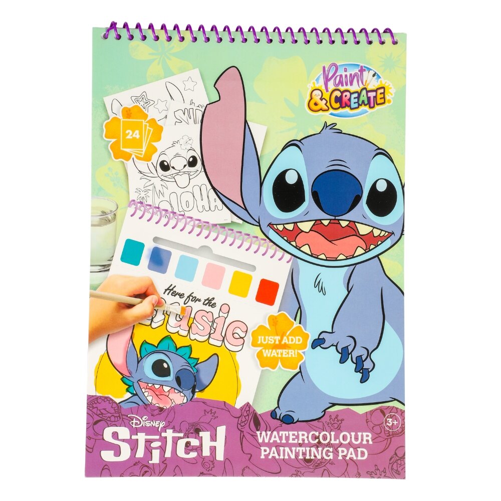 Stitch Malebog med vandfarver